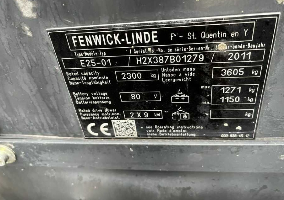 Linde E25-01 - Elektrický vysokozdvižný vozík: obrázek 4 Linde E25-01 - Elektrický vysokozdvižný vozík: obrázek 4