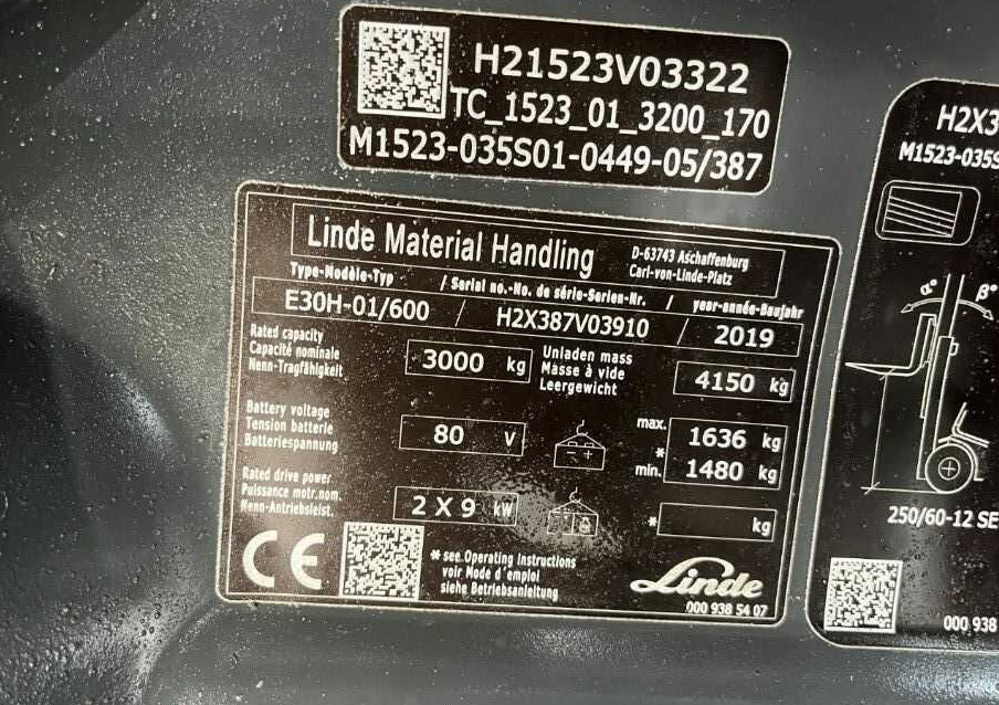 Linde E30H-01/600 - Elektrický vysokozdvižný vozík: obrázek 4 Linde E30H-01/600 - Elektrický vysokozdvižný vozík: obrázek 4