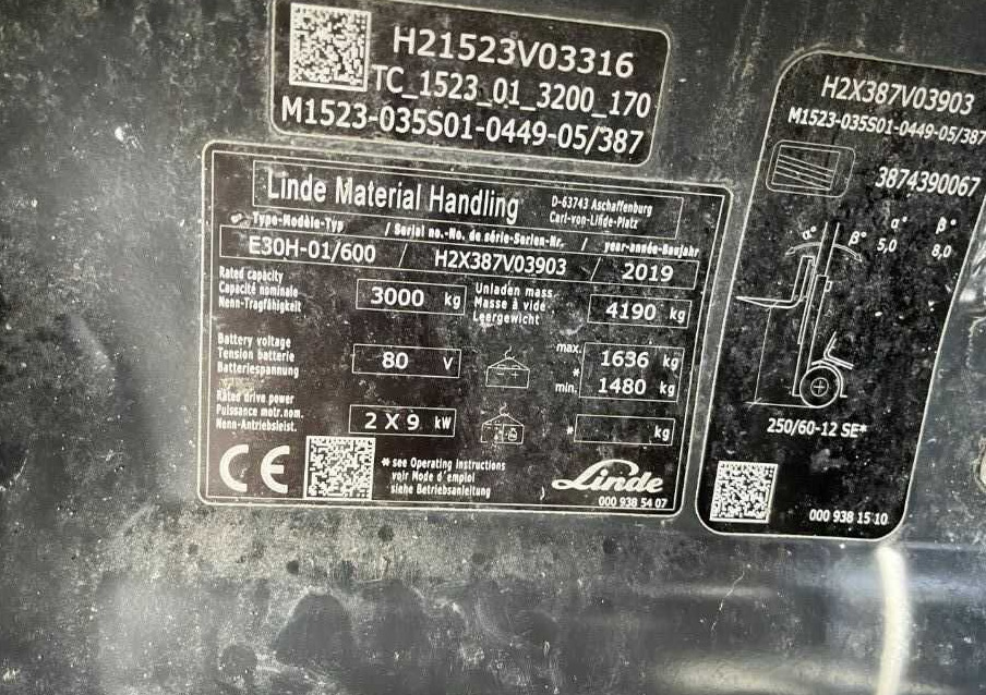 Linde E30H-01/600 - Elektrický vysokozdvižný vozík: obrázek 4 Linde E30H-01/600 - Elektrický vysokozdvižný vozík: obrázek 4