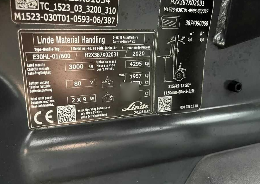 Linde E30HL-01/600 - Elektrický vysokozdvižný vozík: obrázek 4 Linde E30HL-01/600 - Elektrický vysokozdvižný vozík: obrázek 4