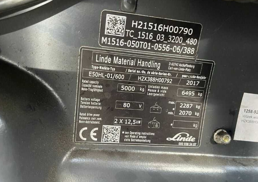 Linde E50HL-01/600 - Elektrický vysokozdvižný vozík: obrázek 4 Linde E50HL-01/600 - Elektrický vysokozdvižný vozík: obrázek 4