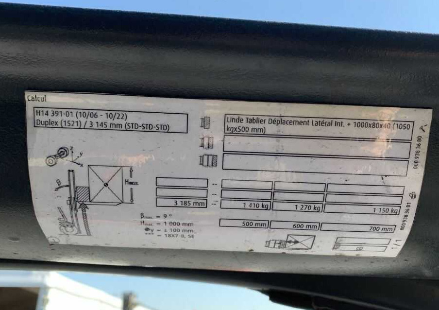 Linde H14T-01 - Plynový vysokozdvižný vozík: obrázek 5 Linde H14T-01 - Plynový vysokozdvižný vozík: obrázek 5