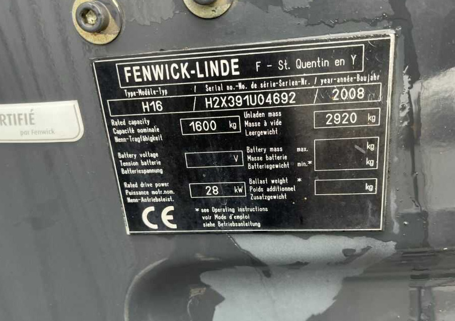 Linde H16T-01 - Plynový vysokozdvižný vozík: obrázek 4 Linde H16T-01 - Plynový vysokozdvižný vozík: obrázek 4