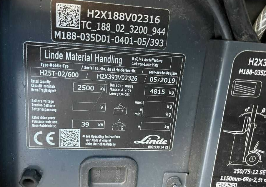 Linde H25T-02/600 - Plynový vysokozdvižný vozík: obrázek 4 Linde H25T-02/600 - Plynový vysokozdvižný vozík: obrázek 4
