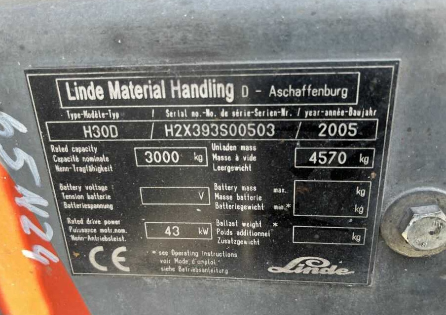 Dieselový vysokozdvižný vozík Linde H30D: obrázek 6