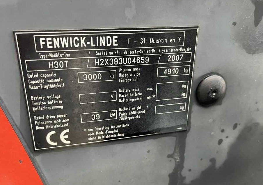 Linde H30T-01 - Plynový vysokozdvižný vozík: obrázek 1 Linde H30T-01 - Plynový vysokozdvižný vozík: obrázek 1
