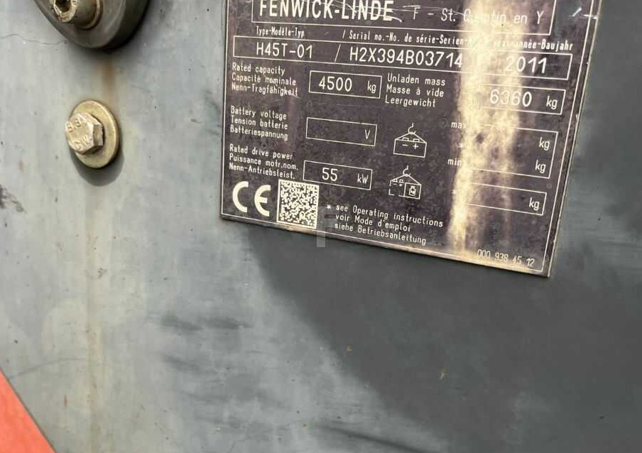 Linde H45T-01 - Plynový vysokozdvižný vozík: obrázek 4 Linde H45T-01 - Plynový vysokozdvižný vozík: obrázek 4