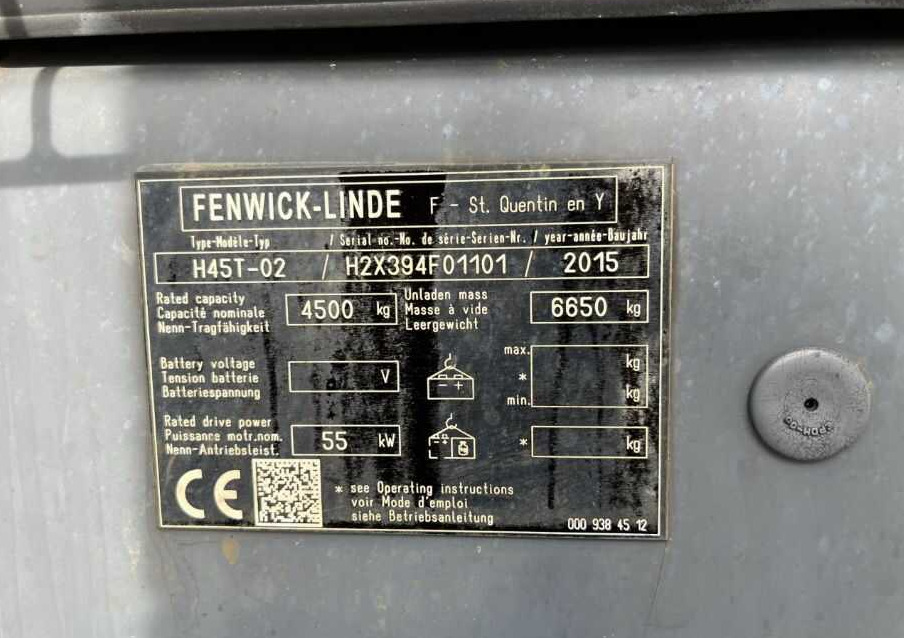 Linde H45T-02 - Plynový vysokozdvižný vozík: obrázek 4 Linde H45T-02 - Plynový vysokozdvižný vozík: obrázek 4