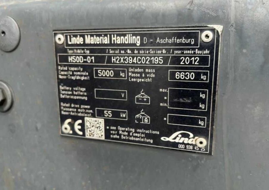 Linde H50D-01 - Dieselový vysokozdvižný vozík: obrázek 4 Linde H50D-01 - Dieselový vysokozdvižný vozík: obrázek 4