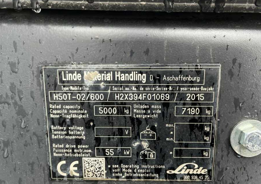 Linde H50T-02/600 - Plynový vysokozdvižný vozík: obrázek 2 Linde H50T-02/600 - Plynový vysokozdvižný vozík: obrázek 2