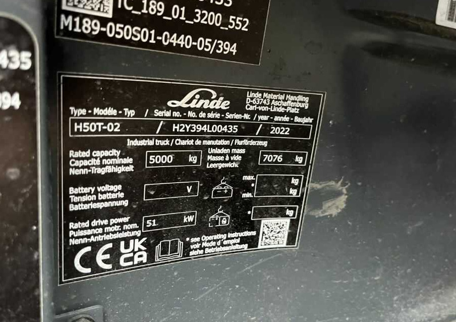 Linde H50T-02 - Plynový vysokozdvižný vozík: obrázek 4 Linde H50T-02 - Plynový vysokozdvižný vozík: obrázek 4