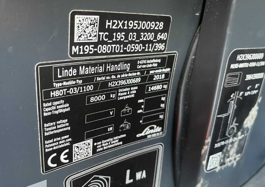 Linde H80T-03/1100 - Plynový vysokozdvižný vozík: obrázek 4 Linde H80T-03/1100 - Plynový vysokozdvižný vozík: obrázek 4