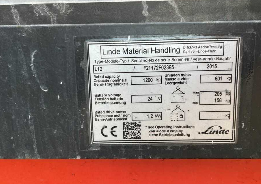 Linde L12 - Stohovací vozík: obrázek 1 Linde L12 - Stohovací vozík: obrázek 1