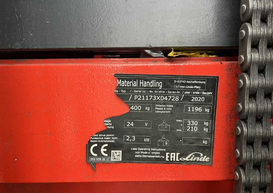 Linde L14AP - Stohovací vozík: obrázek 3 Linde L14AP - Stohovací vozík: obrázek 3