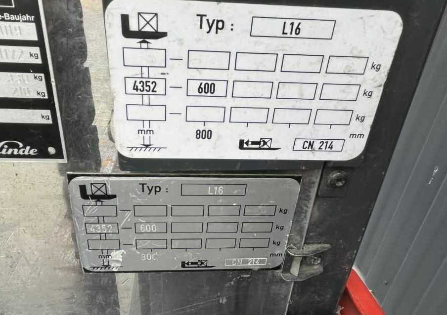Linde L16 - Stohovací vozík: obrázek 4 Linde L16 - Stohovací vozík: obrázek 4