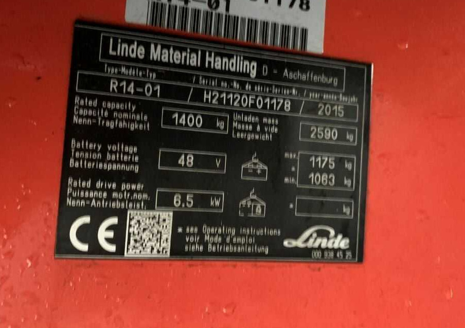 Linde R14-01 - Retrak: obrázek 4 Linde R14-01 - Retrak: obrázek 4