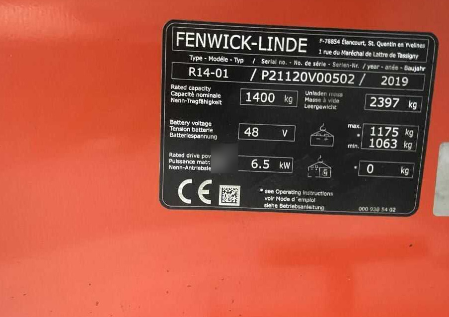 Linde R14-01 - Retrak: obrázek 4 Linde R14-01 - Retrak: obrázek 4