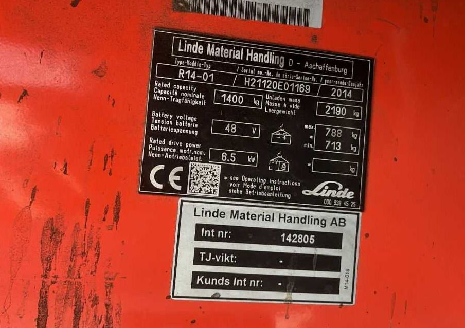 Linde R14-01 - Retrak: obrázek 4 Linde R14-01 - Retrak: obrázek 4