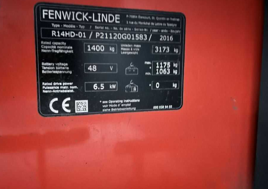 Linde R14HD-01 - Stohovací vozík: obrázek 5 Linde R14HD-01 - Stohovací vozík: obrázek 5