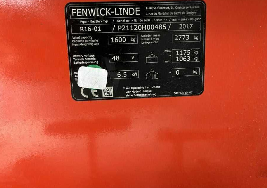 Linde R16-01 - Retrak: obrázek 4 Linde R16-01 - Retrak: obrázek 4