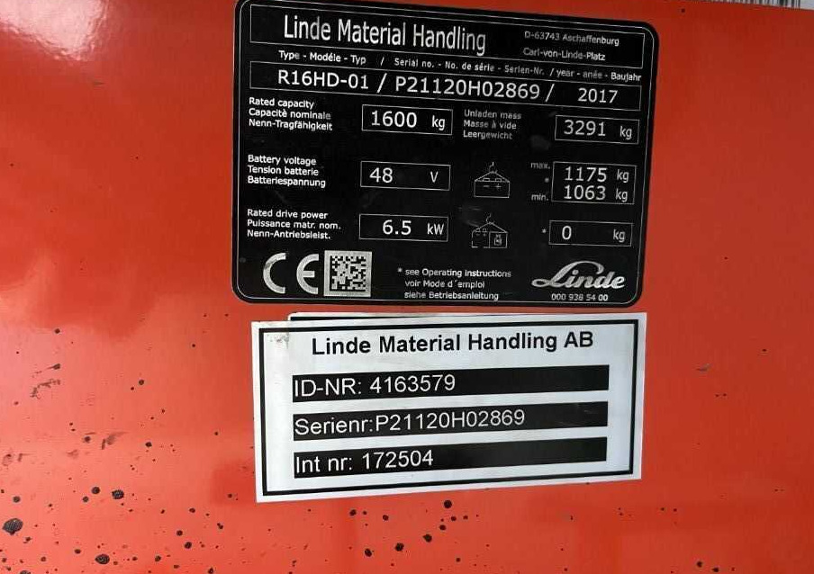 Linde R16HD-01 - Retrak: obrázek 3 Linde R16HD-01 - Retrak: obrázek 3