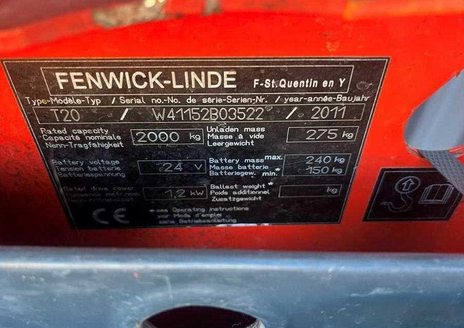 Linde T20 - Paletový vozík: obrázek 5 Linde T20 - Paletový vozík: obrázek 5