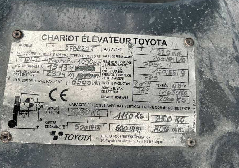 Toyota 8FBE20T - Elektrický vysokozdvižný vozík: obrázek 4 Toyota 8FBE20T - Elektrický vysokozdvižný vozík: obrázek 4