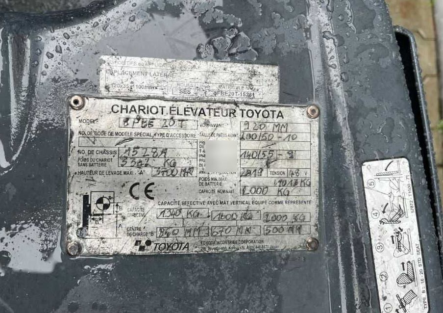 Toyota 8FBE20T - Elektrický vysokozdvižný vozík: obrázek 5 Toyota 8FBE20T - Elektrický vysokozdvižný vozík: obrázek 5
