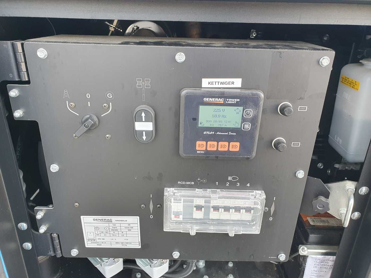 Osvětlovací stožár Generac V20 / Lichtmast / 757 h: obrázek 11