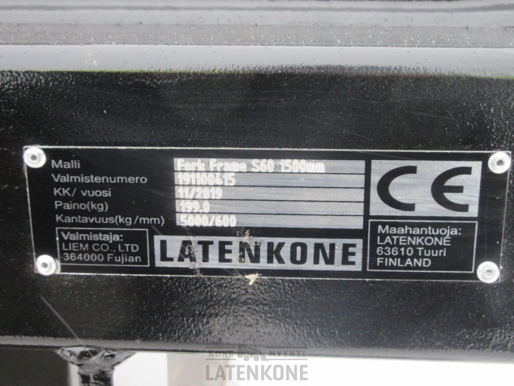 Vidle pro Stavební technika Laten Trukkipiikit 5000kg 1500mm/1200mm 3A S60: obrázek 12