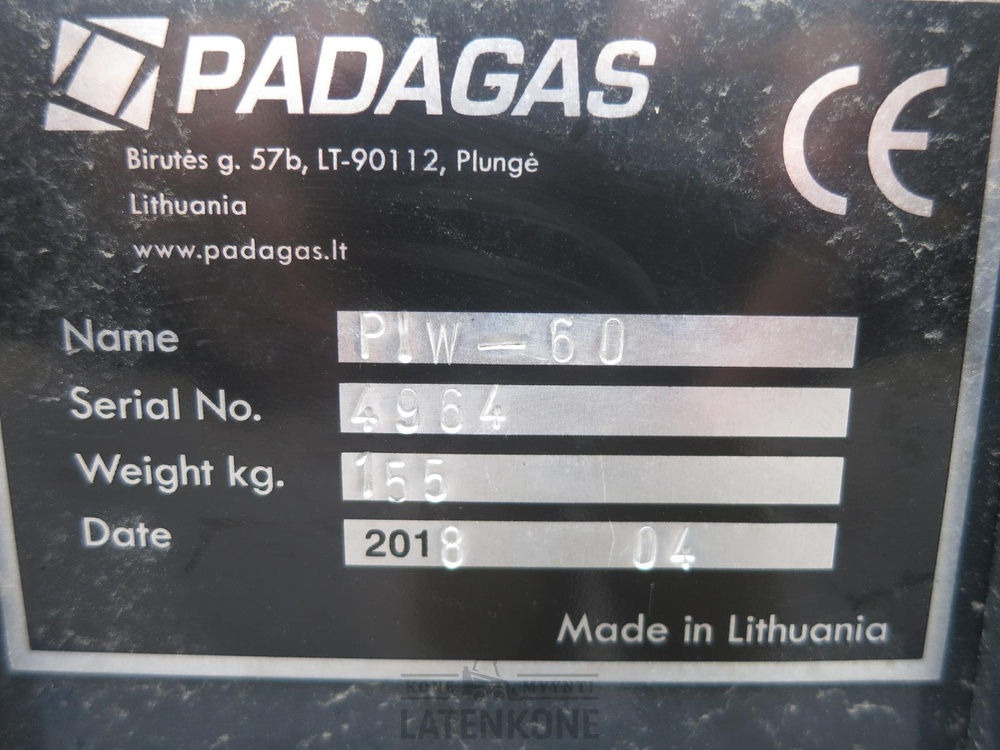 Zametač pro Stavební technika Padagas Puomiharja PIW-60 R ilman kiinnikettä: obrázek 8