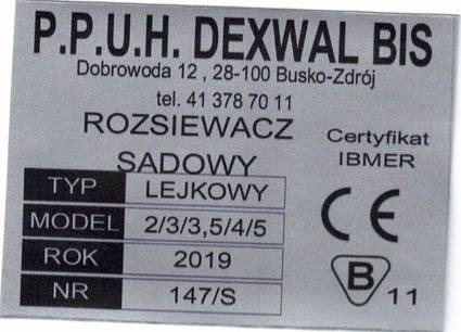 Dexwal fertilizer spreader 300 l - Rozmetadlo hnoje: obrázek 4 Dexwal fertilizer spreader 300 l - Rozmetadlo hnoje: obrázek 4
