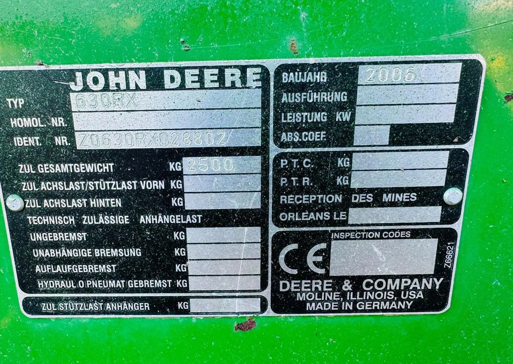 John Deere 630R - Žací lišta: obrázek 4 John Deere 630R - Žací lišta: obrázek 4