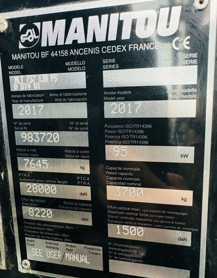 Teleskopický manipulátor Manitou 737-130 PS+: obrázek 17