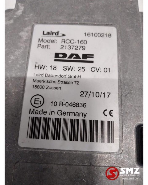 DAF Occ Ecu - DAF XF EURO 6 2137279 - Řídicí blok pro Nákladní auto: obrázek 2 DAF Occ Ecu - DAF XF EURO 6 2137279 - Řídicí blok pro Nákladní auto: obrázek 2