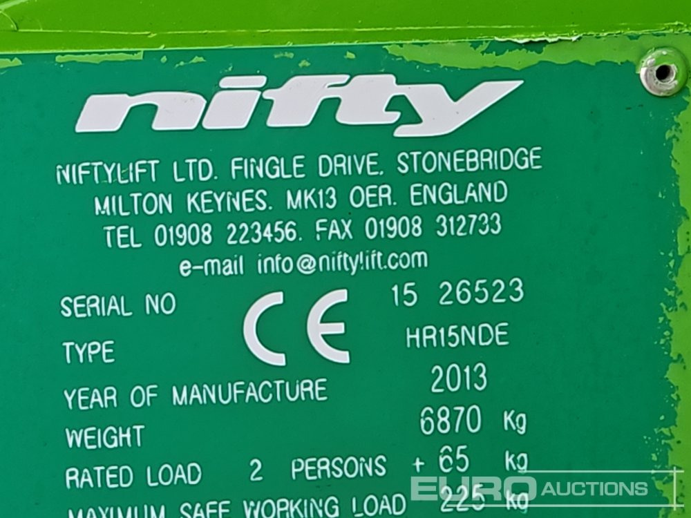 Pracovní plošina 2013 Niftylift HR15NDE: obrázek 40 Pracovní plošina 2013 Niftylift HR15NDE: obrázek 40