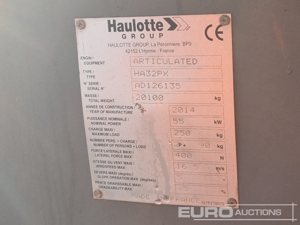 Pracovní plošina 2014 Haulotte HA32PX: obrázek 40