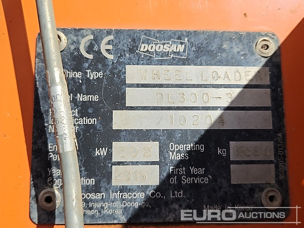 Kolový nakladač 2015 Doosan DL300-3: obrázek 49