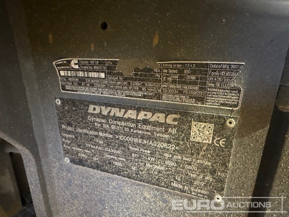 2017 Dynapac CA3500D - Válec: obrázek 5 2017 Dynapac CA3500D - Válec: obrázek 5