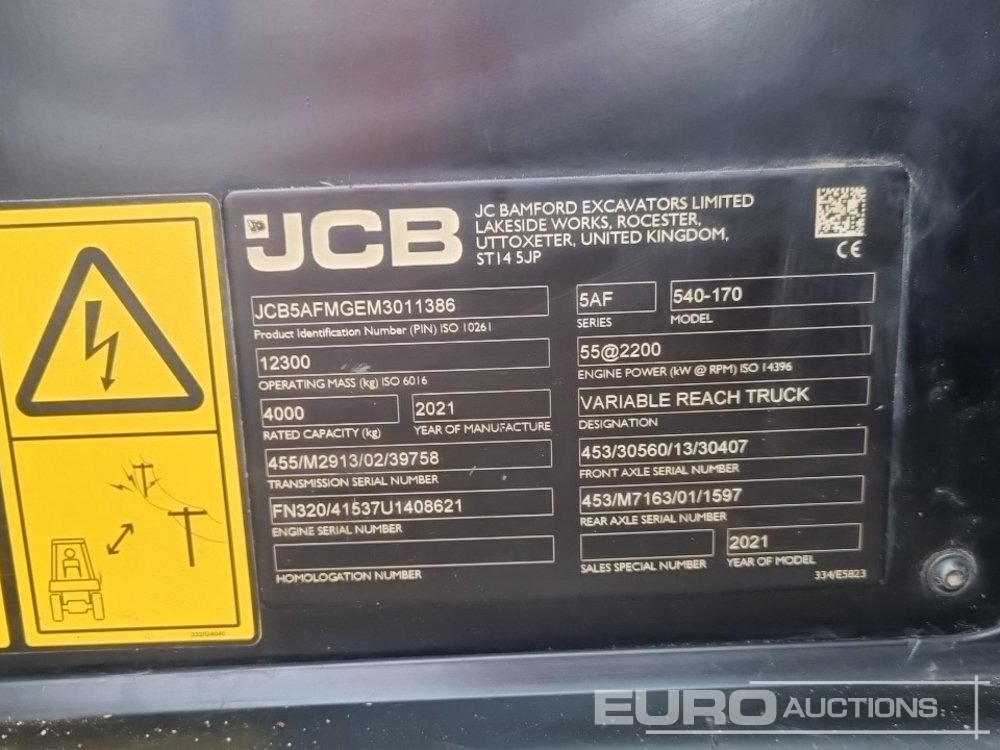 Teleskopický manipulátor 2021 JCB 540-170: obrázek 41