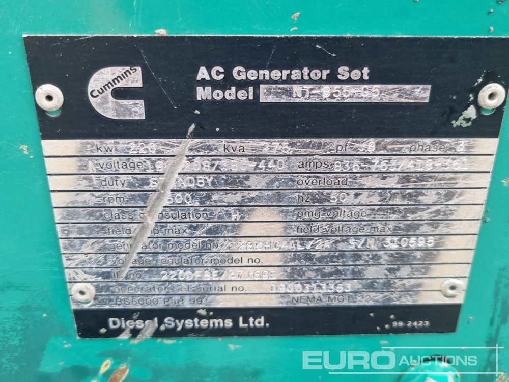 Elektrický generátor Genset 275kVA: obrázek 25