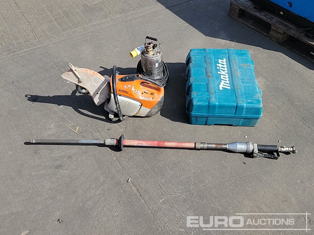 Stihl Quick Cut Saw, Makita Battery Grinder, Poker Unit Pole, 110 Volt Water Sump - Stavební zařízení: obrázek 2 Stihl Quick Cut Saw, Makita Battery Grinder, Poker Unit Pole, 110 Volt Water Sump - Stavební zařízení: obrázek 2