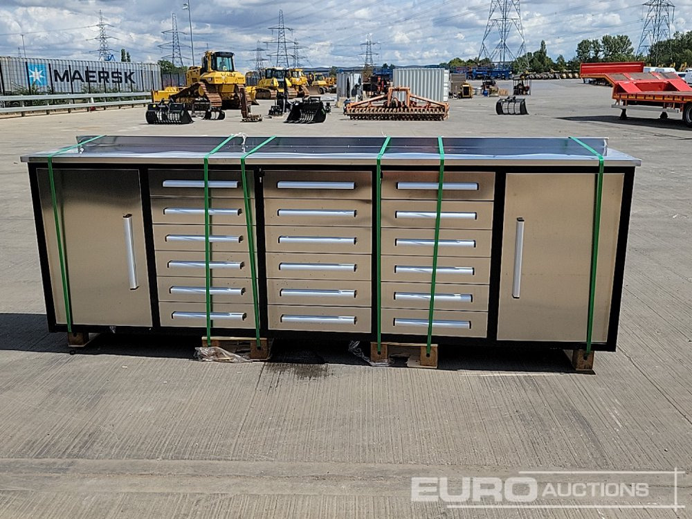 Vybavení garáže/ Dílny Unused 2025 10' Work Bench, 18 Drawers, 2 Cabinets: obrázek 10