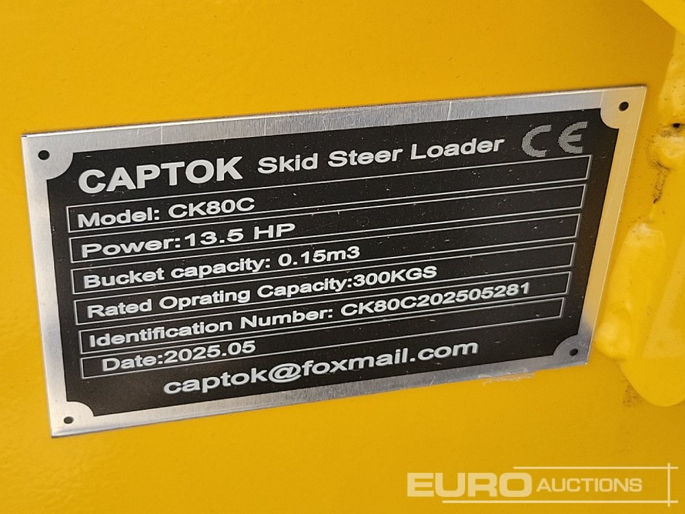 Smykový nakladač Unused 2025 Captok CK80C: obrázek 39
