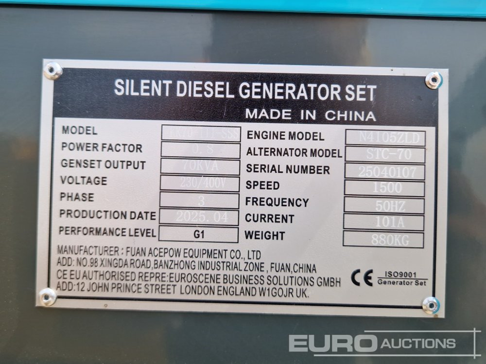 Elektrický generátor Unused 2025 Kawakenki KK70-III-SSS: obrázek 31