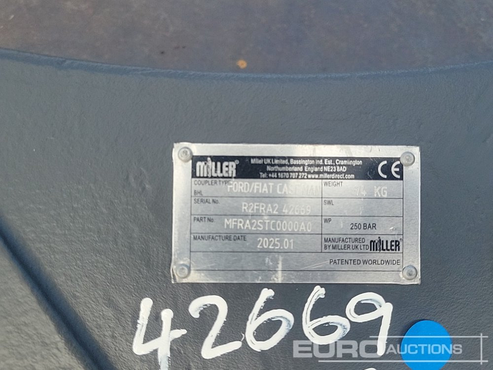 Rychloupínací Unused 2025 Miller Manual QH 45mm Pin to suit 4-6 Ton Excavator: obrázek 17