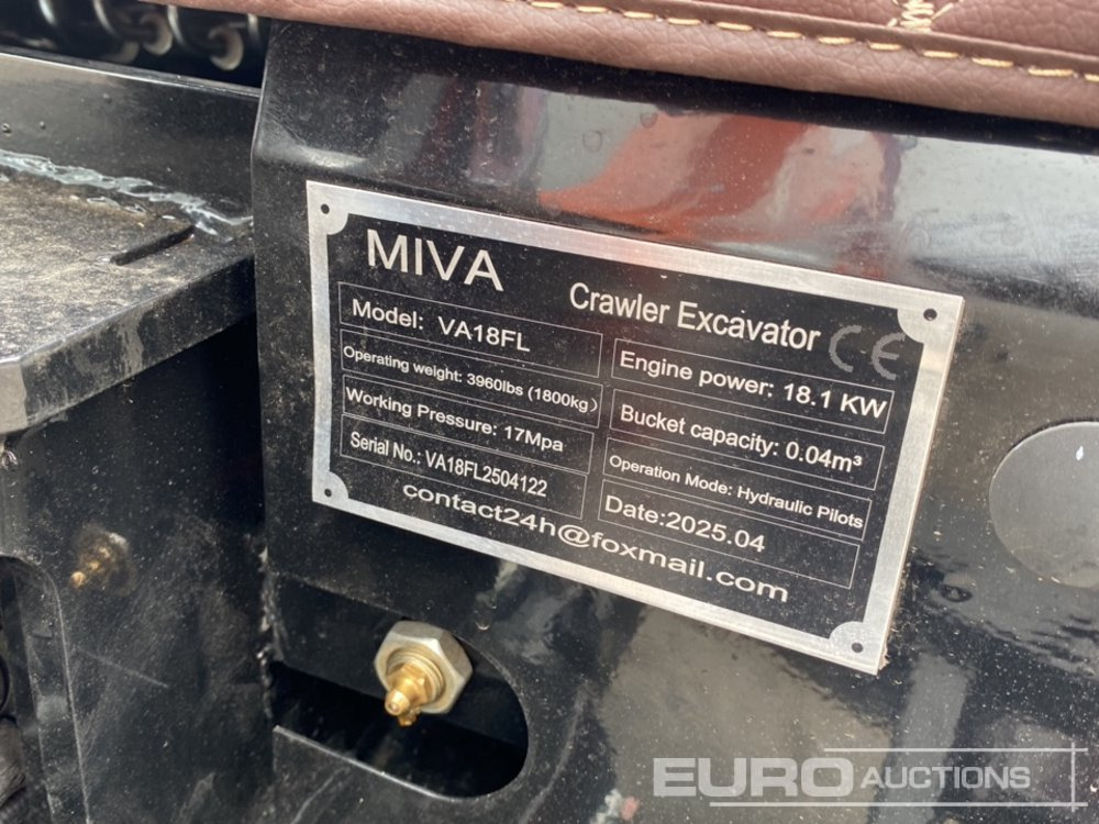 Mini rýpadlo Unused 2025 Miva VA18FL: obrázek 33