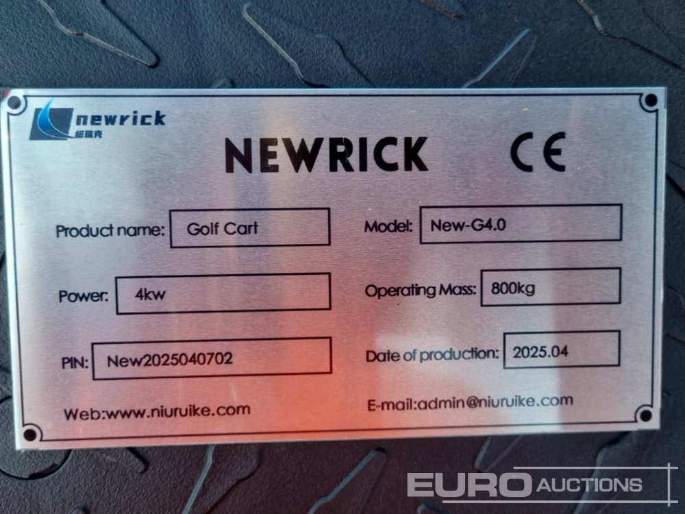 Golfový vozík Unused Newrick G4.0 Electric 4 Seater Golf Cart: obrázek 35