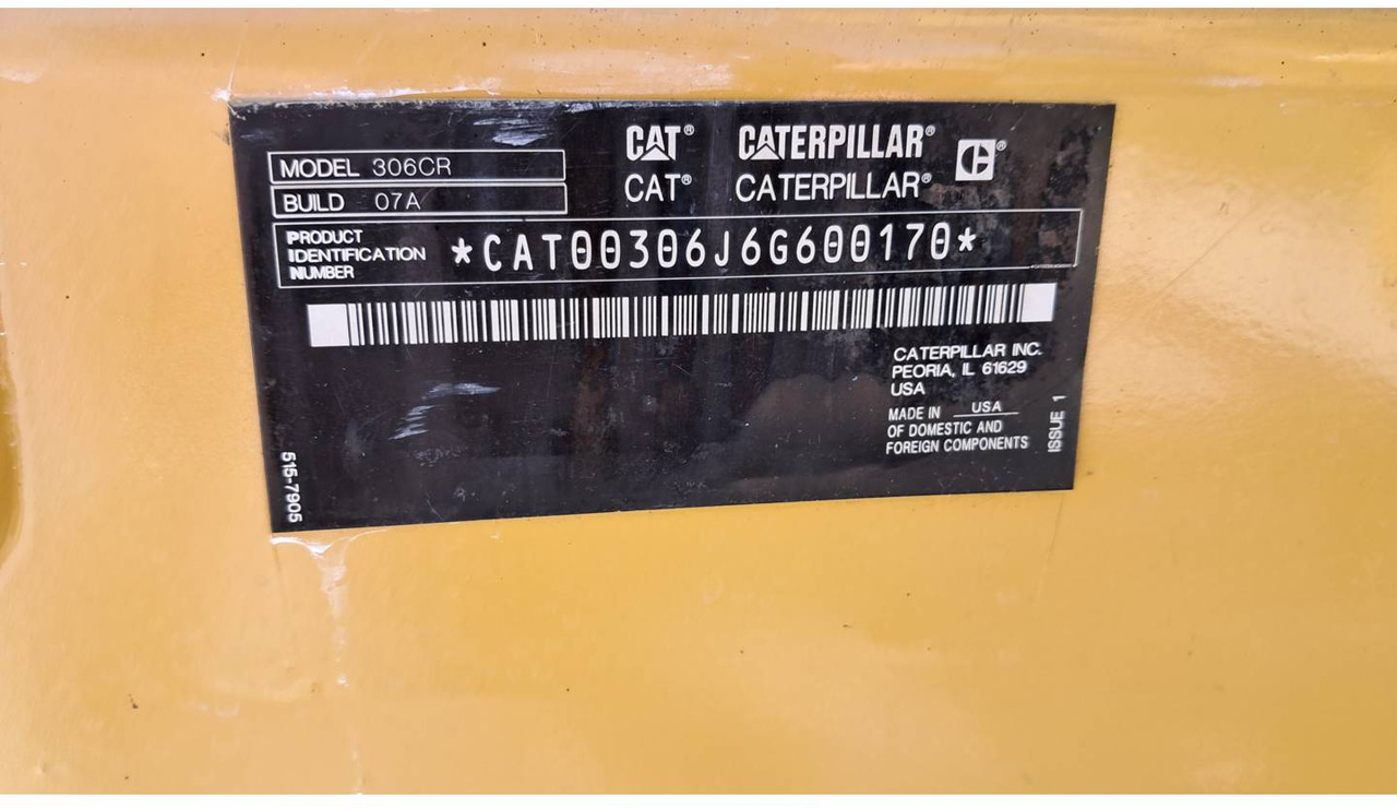 CAT 306 CR - Pásové rýpadlo: obrázek 5 CAT 306 CR - Pásové rýpadlo: obrázek 5