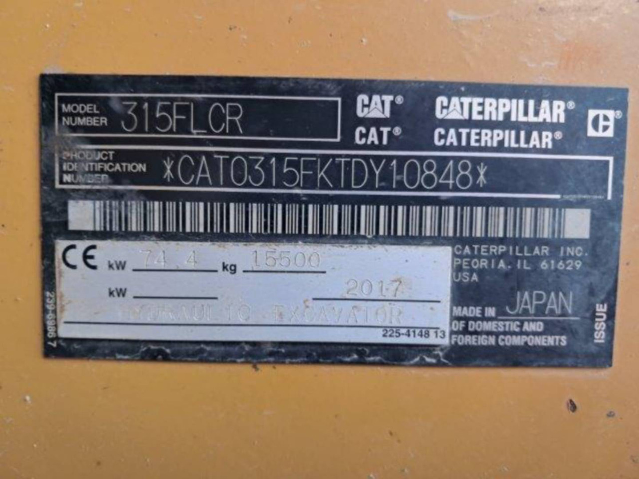 Pásové rýpadlo CAT 315F: obrázek 6